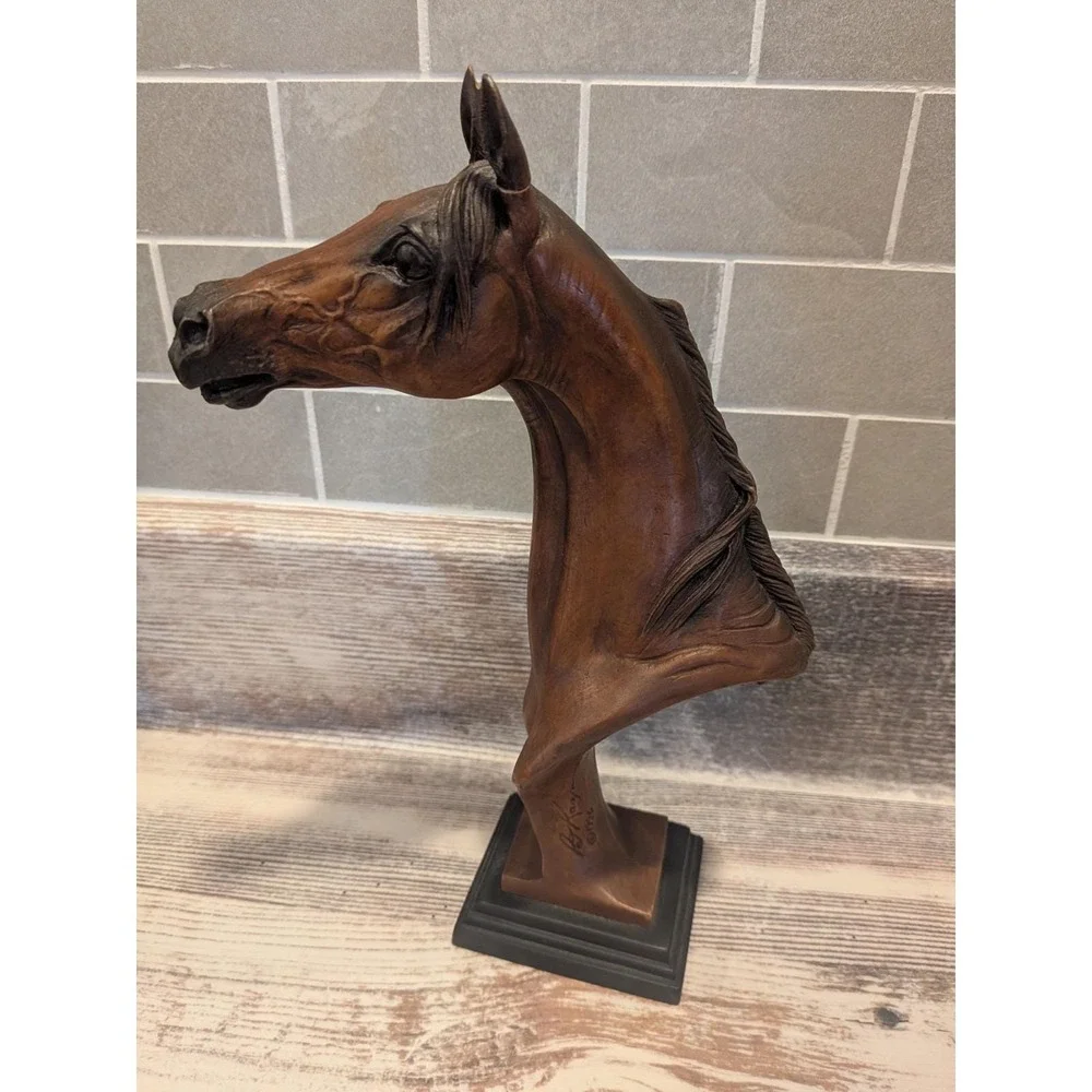 1996 Kasper Studio Design Morning Call Horse Bust Sculpture #25 Kentucky Signed